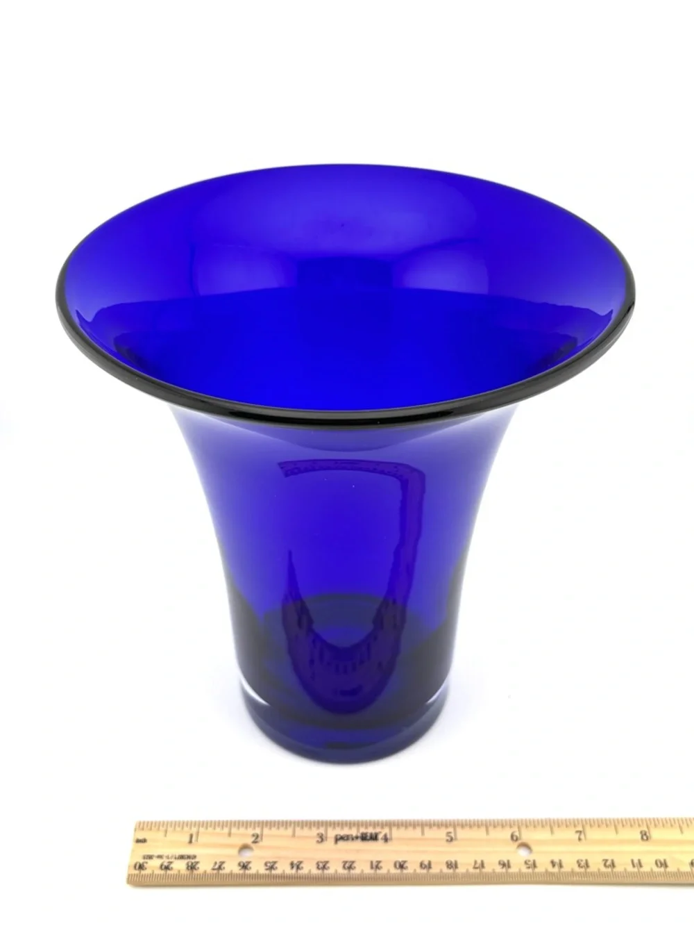 Blown Glass Cobalt Blue Vase